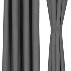 MASEL - Set 2 black out microfibra gris oscuro 140 x 225