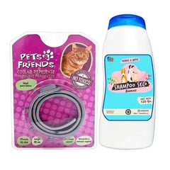 MASCOKITS - Mini Kit Para Gato Collar Antipulgas shampoo Coco Vainilla.