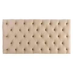 BODEVIR - Respaldo ROMBOS Felpa king Beige