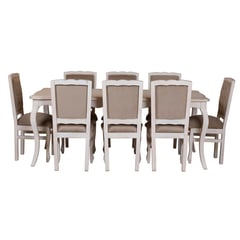 MUEBLES NATIVA - COMEDOR NORMANDO 100x200 Respaldo Tapizado Beige