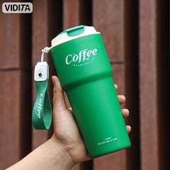 VIDITA - Mug Termo Botella Vaso Termico Cafe Acero Inoxidable 620ml Verde