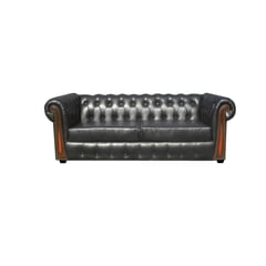 ALMORE - SOFA CAPITONE 3 CPS PU NEGRO