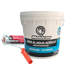 MOHICAN - Latex Blanco Tineta 4 Gal + Rodillo de regalo