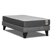 INNOVAMUEBLES - CAMA EUROPEA SILVER 1,5 PL GRIS