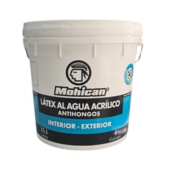 MOHICAN - Latex Acrilico Antihongos 1 Tineta Blanco