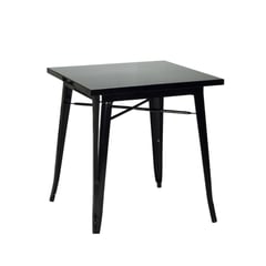 KLIK - Mesa Tolix de Acero 80x80cm para Bar o Terraza o Restaurant - Negra