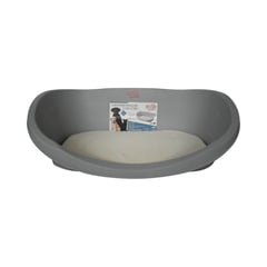 COOL PETS - Cama De Mascota Con Cojín XL Gris 99.5×65.5×30.5 Cm Coolpets