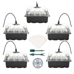 MIABU - Germinador semillas almacigos con luz pack 5 bandejas