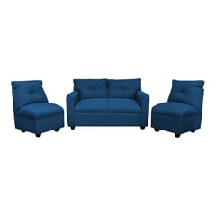 SOFAS HOME - JUEGO LIVING MATEO CHENILLE AZUL PATA PLASTICA 2C1C1C