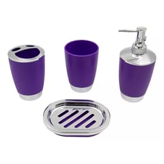 ESHOPANGIE - Set Accesorios De Baño 4pzs Porta cepillos Jabonera Morado