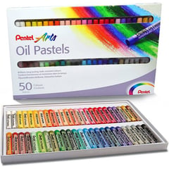 PENTEL - Pastel Al Oleo 50 Colores Crayones Lápices Óleo Paste