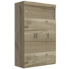 FMFURNITURE - Closet Manila Z-120 5 Puertas - Duna Blanco