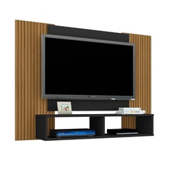 HOGA - Panel Rack Tv 47 Navi Negro Ripado.