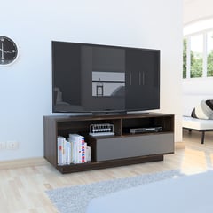 FMFURNITURE - Rack TV55 Adelle - Marron Plomo