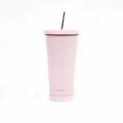 SIMPLIT - Vaso Térmico Tumbler 750ml Tapa y Bombilla Rosado