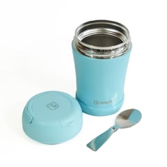 SIMPLIT - Termo Comida 400ml Azul Cuchara Acero Inox