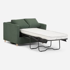 ROSEN - Sofa Cama Lido 1,5 Cuerpos Tela Verde