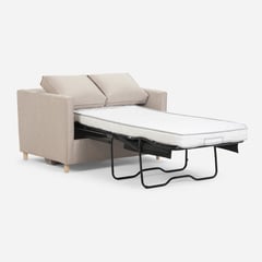 ROSEN - Sofa Cama Lido 1,5 Cuerpos Tela Latte