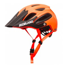 RIDELAND - Casco De Bicicleta All-track Mtb Imán Negro Naranja M