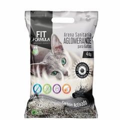 FIT FORMULA - Arena Sanitaria para Gatos Carbon Activado 4 Kg