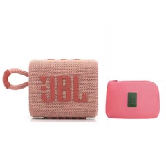 JBL - Parlante bluetooth GO 3 IP67 -Rosa y Estuche