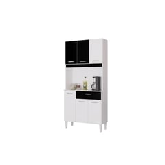 TAHUARI - Mueble de cocina Cassia 6 puertas blanco/negro