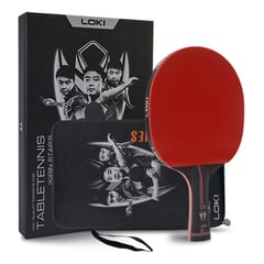 LOKI - Raqueta 6 Estrellas Carbón Tenis De Mesa + Estuche FL