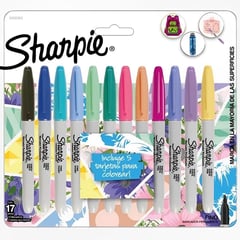 SHARPIE - Marcador punta Fina 12 Colores Girls Permanente