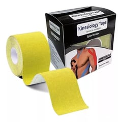 GENERICO - Cinta Tape Kinesiológico Flex Tape Neuromuscular 5cmx5m Amarillo