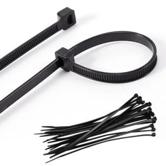 GENERICO - Amarra Cable 200 x 4.8 mm Negra (Bolsa 100 Unidades)