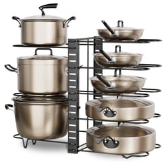 AIZO - Organizador Cocina Multiuso Platos Ollas 8 Niveles Ajustable