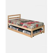 INCAL - Cama Nido 1,5 Plaza En Madera Natural