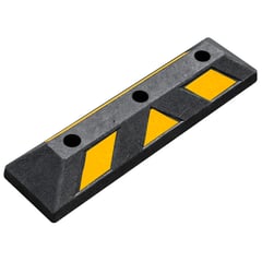 GENERICO - Tope De Estacionamiento Negro Con Amarillo 60x15x10cm