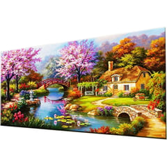 KUANGYE - Bordado Pintura Diamante - Jardin Japones Paisaje 50x25