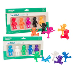 BRAINTOYS - Imanix Pack Friends Cool+Fun 10 piezas magnéticas-