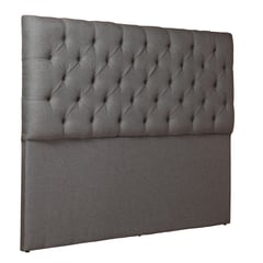 MUEBLES NATIVA - Respaldo Capitoné Gris Super King