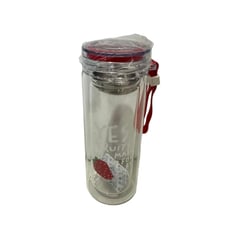 OEM - Botella de vidrio con infusor de 280ml Rojo
