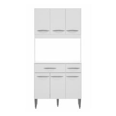 HOGA - Mueble Organizador de Cocina 6 Puertas Blanco