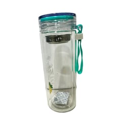 OEM - Botella de vidrio con infusor de 280ml verde
