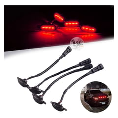 GENERICO - X4 Luz Led Estilo Raptor Ahumada Parachoque Parrilla ROJO