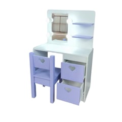 MUEBLES KIDS - Tocador y silla infantl Lila corazon