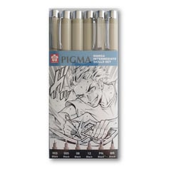 SAKURA - Set 6 Tiralíneas Pigma Micron Manga Intermedio