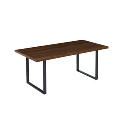 KLIK - Mesa de Comedor Estilo Industrial 160x90 - Madera Oscura Walnut