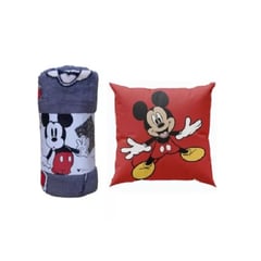 UNIVERSAL - Pack Cojin Manta Coral Mickey Mouse Gris Disney Jp Ideas