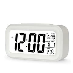 OEM - RELOJ ALARMA DESPERTADOR DIGITAL CON ILUMINACION BLANCO