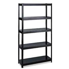 METALBREIN - Estante Metálico 180x90x40 Negro bandeja metálica - 5 niveles