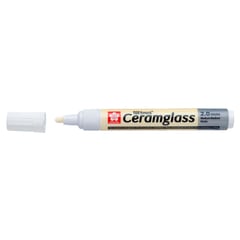 SAKURA - Ceramglass - Marcador para cerámica y vidrio 2mm Blanco