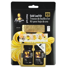 SPEEDBALL - Kit de 25 hojas Pan de Oro, Adhesivo 59ml y Sellador Mona Lisa