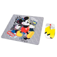 DISNEY - Kit Mouse Inalambrico y Mouse Pad Mickey 1