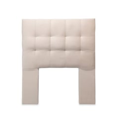 GENERICO - Respaldo De Cama 15 Plazas Manarola Felpa Beige